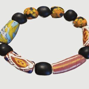 Handmade Floral Bead Bracelet